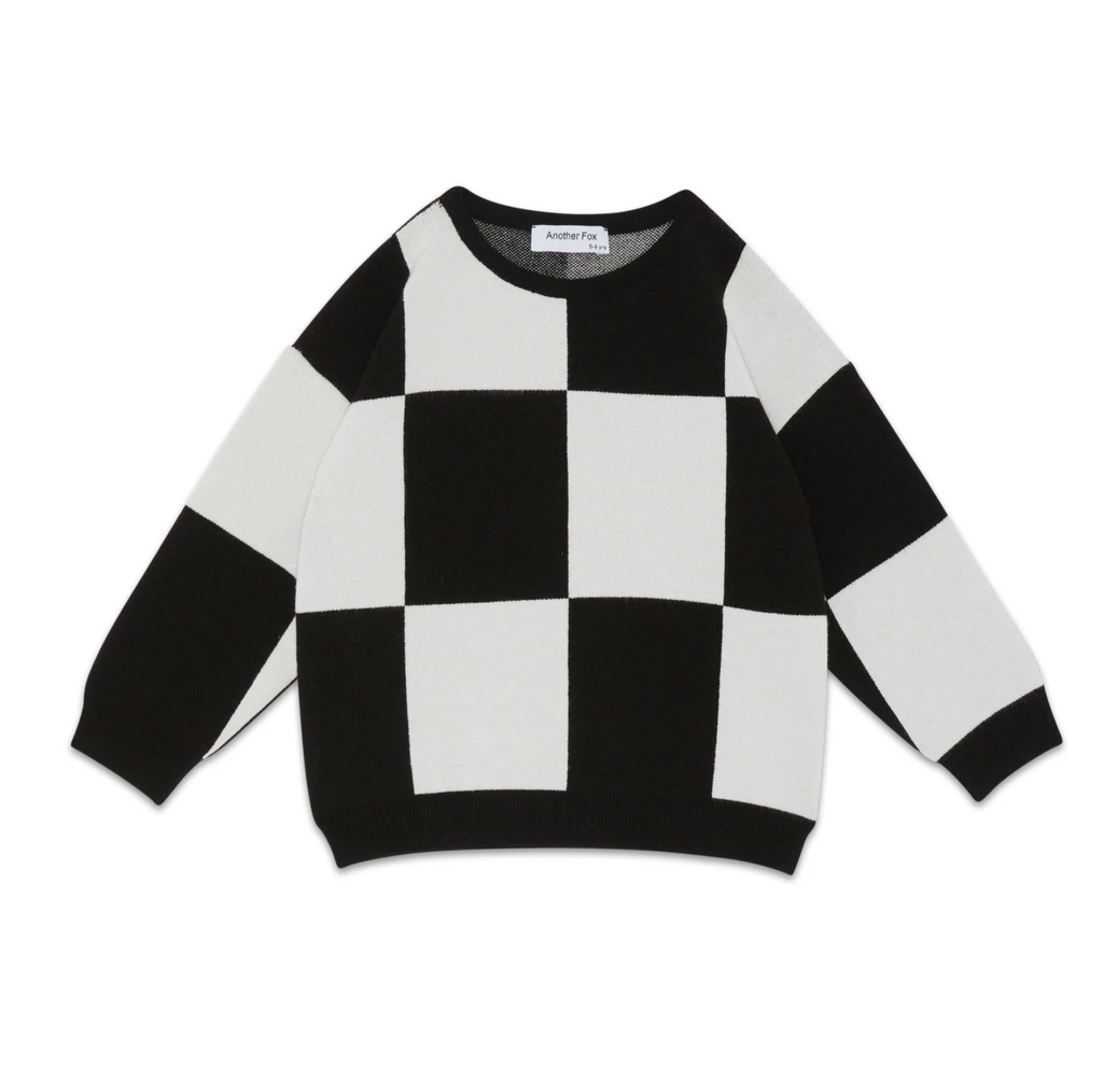 Checkerboard Knit Jumper