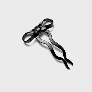 Bow Hairpin - Black Chunks on Design Life Kids