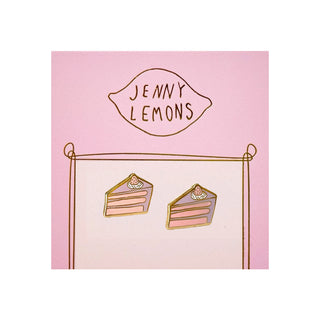 18k Gold Cake Earrings by Jenny Lemons on DLK