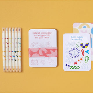 Color Your Own Affirmation Cards Kit at DLK