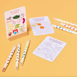 Color Your Own Affirmation Cards Kit at DLK