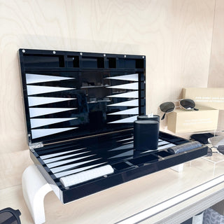 BeyBerk The Damien Black Acrylic Backgammon Set on DLK