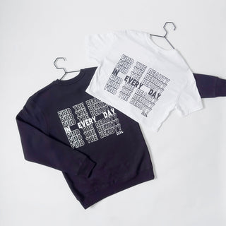 DLK Find the Beauty Sweatshirt and Crop Tee on DLK