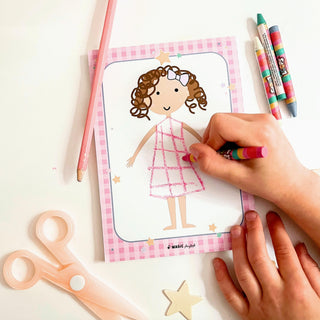 Pretend Play Dress A Girl Doll Notepad