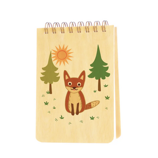 Fox Mini Wooden Notepad