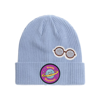 Kids Cotton Space Science Beanie featuring cool patches at DLK