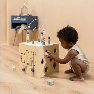 Wooden Activity Cube on Design Life Kids