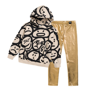 Shiny Gold Leggings Little Man Happy on Design Life Kids