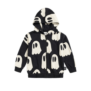 Little Man Happy Ghosts Zip Hoodie Sweatshirt for kids at DLK