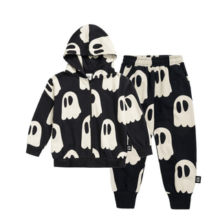 Little Man Happy Phantom Ghosts Print Sweatpants for kids at DLK