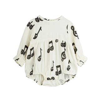 Mini Rodini Baby Music Note Bodysuit on Design Life Kids