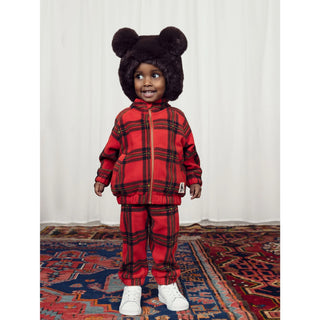 Mini Rodini Check Fleece Jacket for kids on DLK