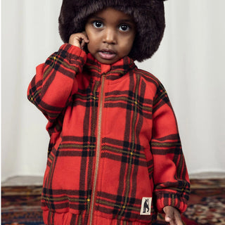 Mini Rodini Check Fleece Jacket for kids on DLK