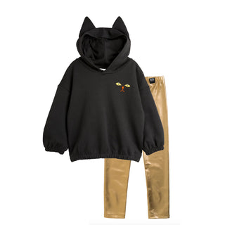 Mini Rodini Cat Ears Hoodie on Design Life Kids