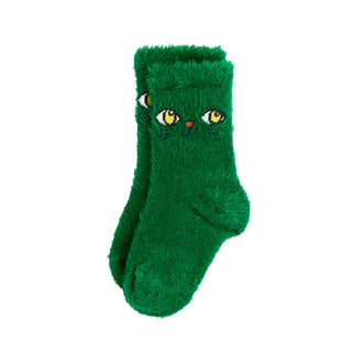 Cat Face Fluffy Socks Mini Rodini on Design Life Kids