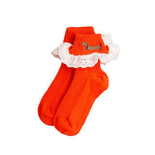 Mini Rodini Dog Embroidered Lace Socks for Kids at DLK