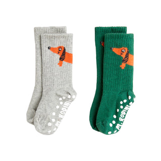 Mini Rodini Anti Slip Dog Print Socks for Kids at DLK