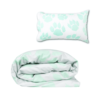 Mint Paw Reversible Duvet Set on DLK