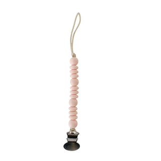 Gracie Pacifier Clip - Pink Chewable Charm on Design Life Kids