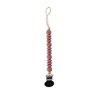 Gracie Pacifier Clip - Mauve Chewable Charm on Design Life Kids