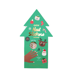 Kids Kawaii Christmas Holiday Nail Stickers on DLK