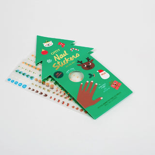 Kids Kawaii Christmas Holiday Nail Stickers on DLK