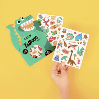 Kids Kawaii Dinosaur Tattoos on DLK