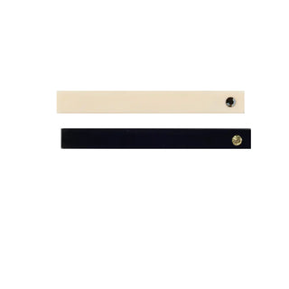 Acetate Hair Clips - Black & Cream by Chunks on DLK