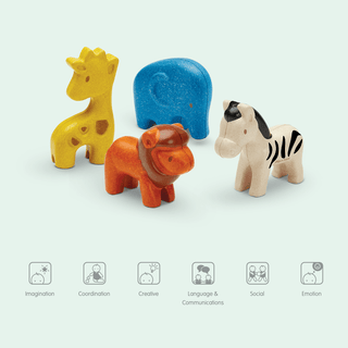 Plan Toys-Wild Animals Figurine on Design Life Kids