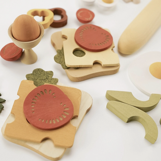 Sabo Concept Wooden Breakfast Play Food