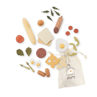 Sabo Concept Wooden Breakfast Play Food