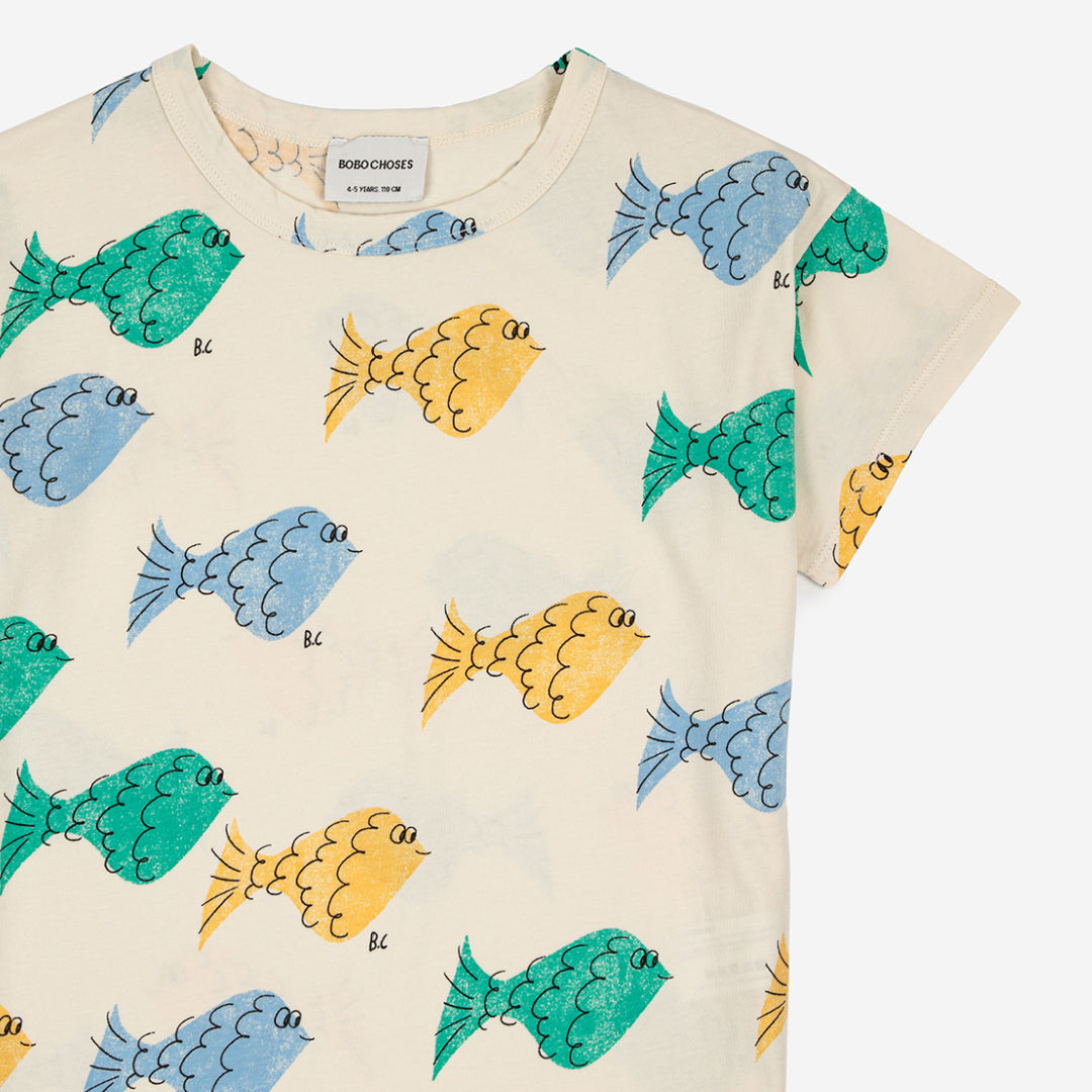 Multicolor Fish All Over T-Shirt