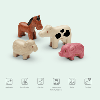 Plan Toys-Farm Animals Figurine on Design Life Kids