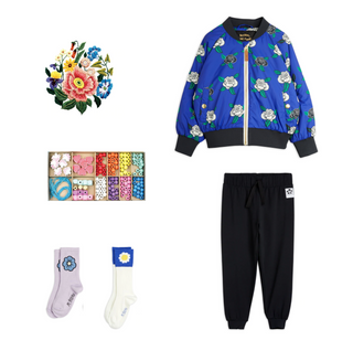 Mini Rodini Roses Baseball Jacket on Design Life Kids