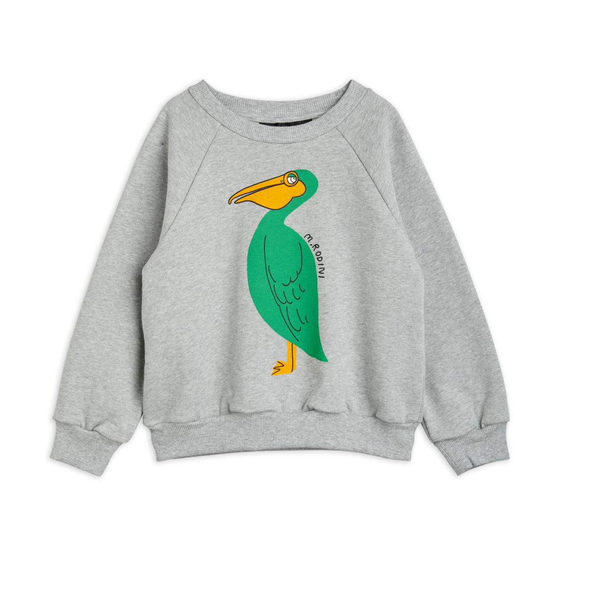 Printed Cotton Sweatshirt in Grey - Mini Rodini